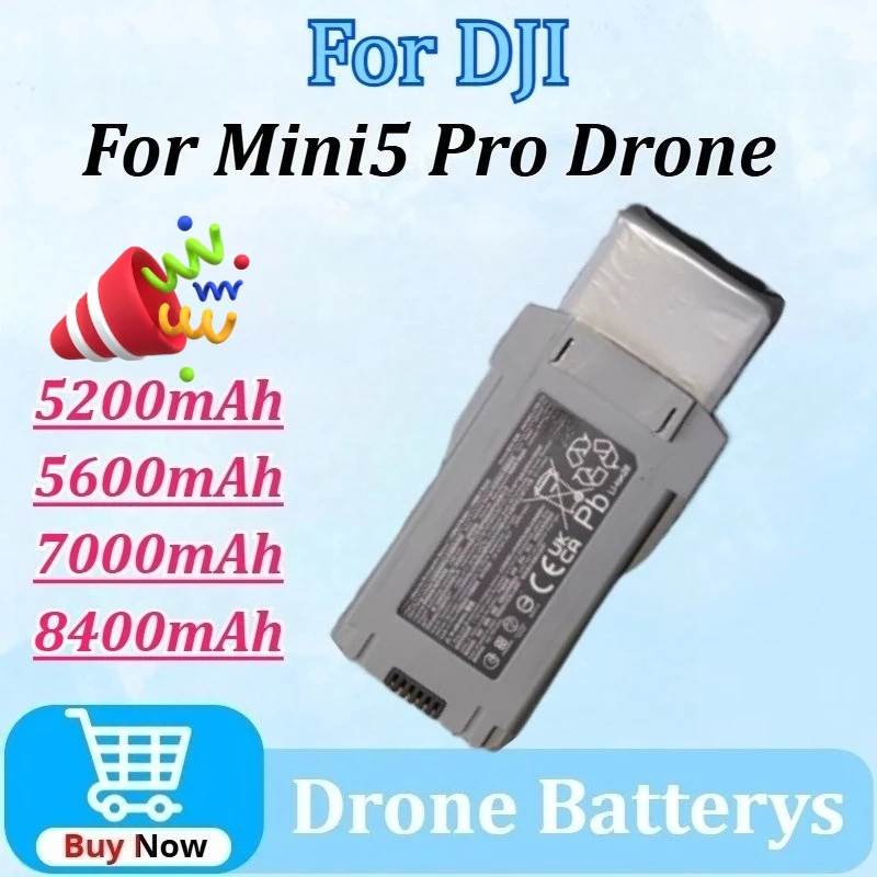 

For DJI Mini5 Pro Plus Drone 5200mAh/5600mAh/7000mAh/8400mAh Larger Capacity Refitting Battery for Long Range Battery DIY Parts