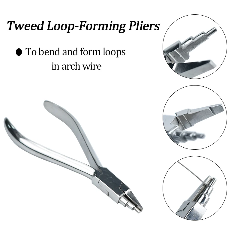 1pcs Precision Dental Forming Plier Dentistry Orthodontic Wire Bending Tool for Omega Loop & Tweed Tech Anti-Rust Steel
