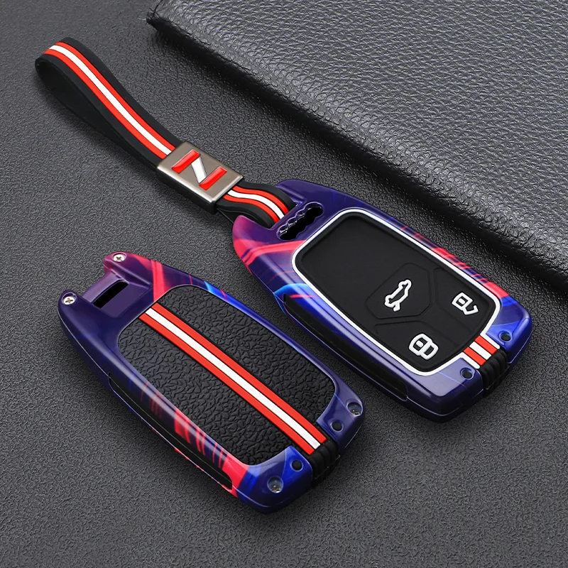 Car remote key protective case suitable for 2018-2025 Audi S4 Q5L TTRS RS4 RS5 dedicated high-end key pouch cover case