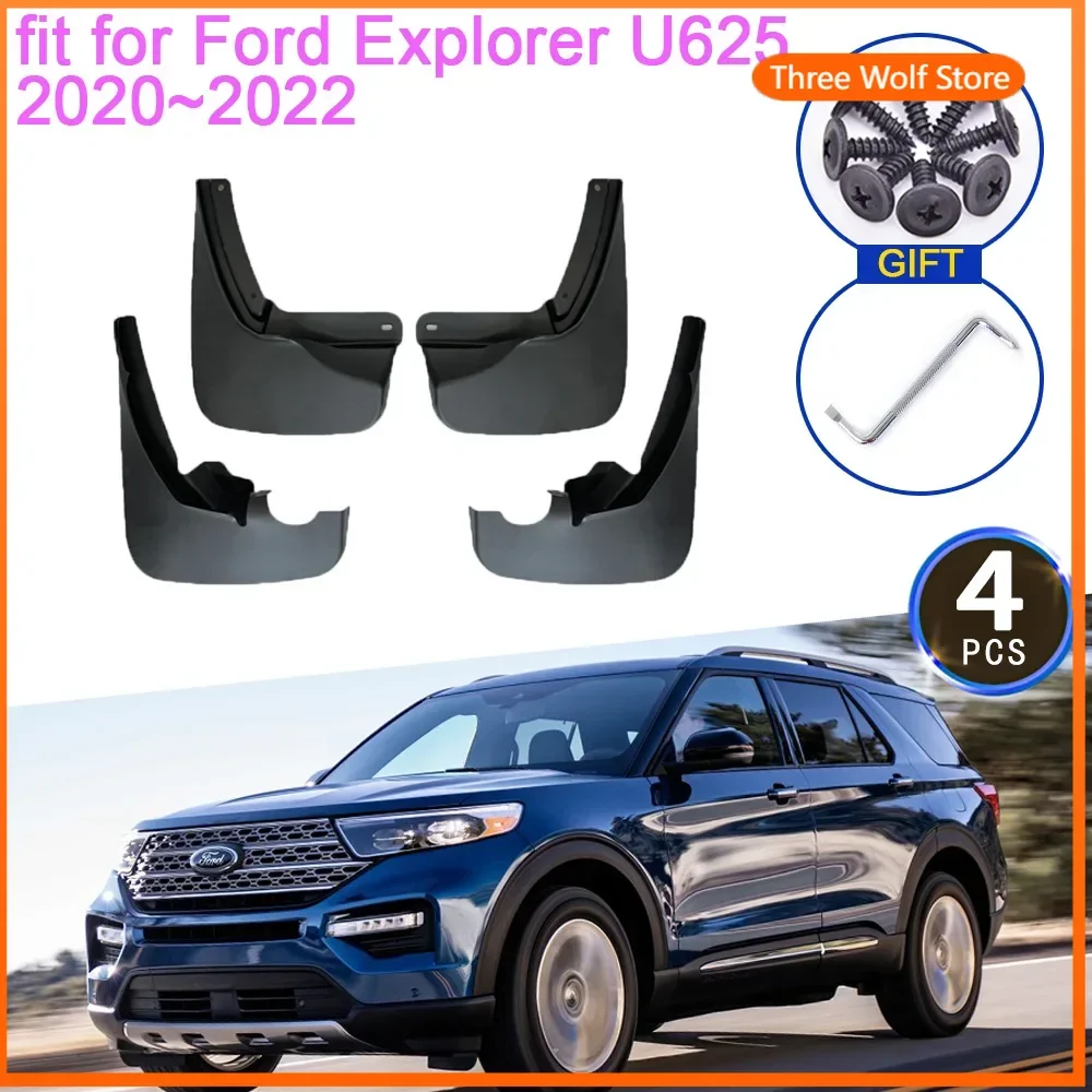 

4x Mudflaps for Ford Explorer U625 2020~2022 2021 Anti-splash Upguards Mud Flaps Mudguards Fender Front Rear Wheels Accessories