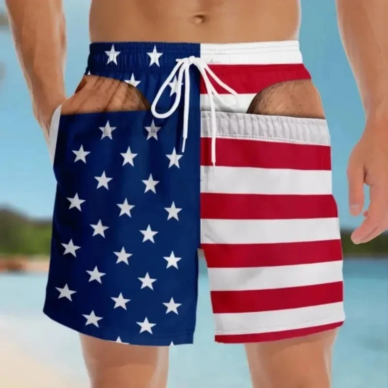 2026 Lustige 3D-Druck-Badeshorts für Herren mit neuartigem Lochdesign, Strandshorts, Scherz-Badebekleidung, Boardshorts – Detail 9