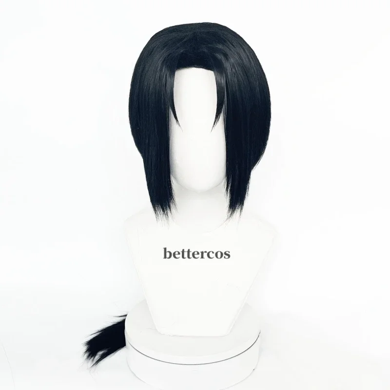 Uchiha Itachi Cosplay Wig Itachi Uchiha Long Straight Black Heat Resistant Synthetic Hair Anime Cosplay Wigs   Headband