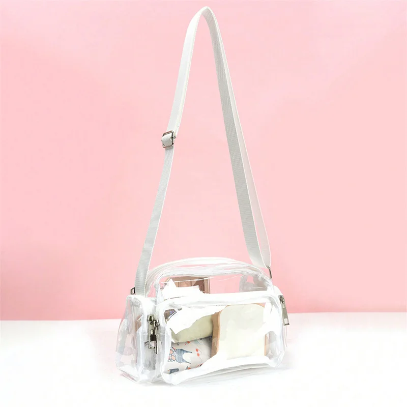 1pc Transparent And Lightweight Crossbody Bag Suitable For Girls White-Collar Workers Outdoor Travel Shopping