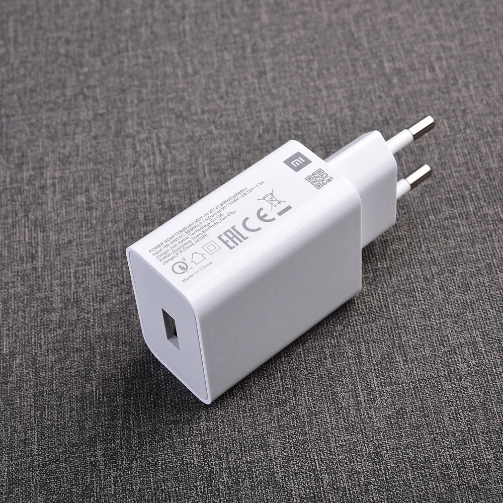 Original Xiaomi Redmi A5 4G 18W Charger Fast Charge QC 3.0 EU Adapter For Redmi Note 8 Pro Poco C71 C65 C75 F3 Usb Type C Cable - náhled 3