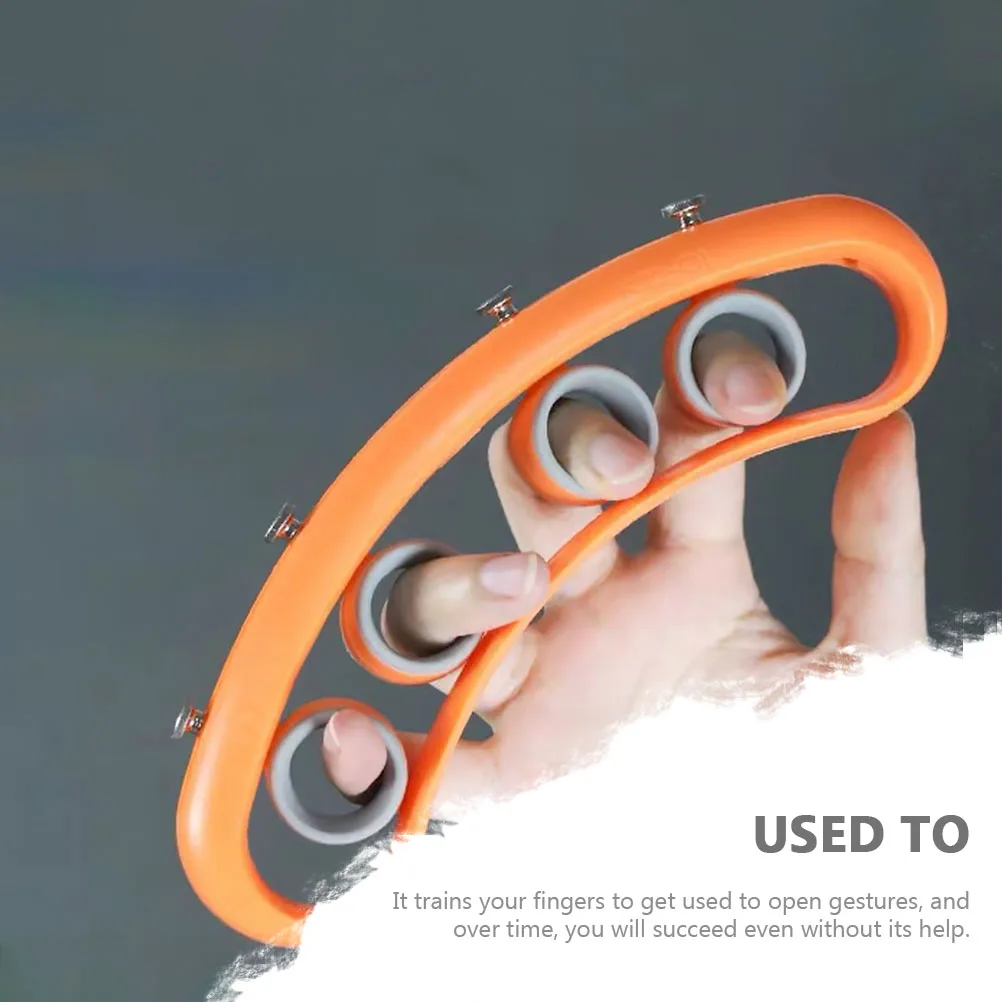 

Abs Silicone Stainless Steel Finger Expansion Trainer For Guitar Piano Hand Stretching Exercise Tool Orange 1pc
