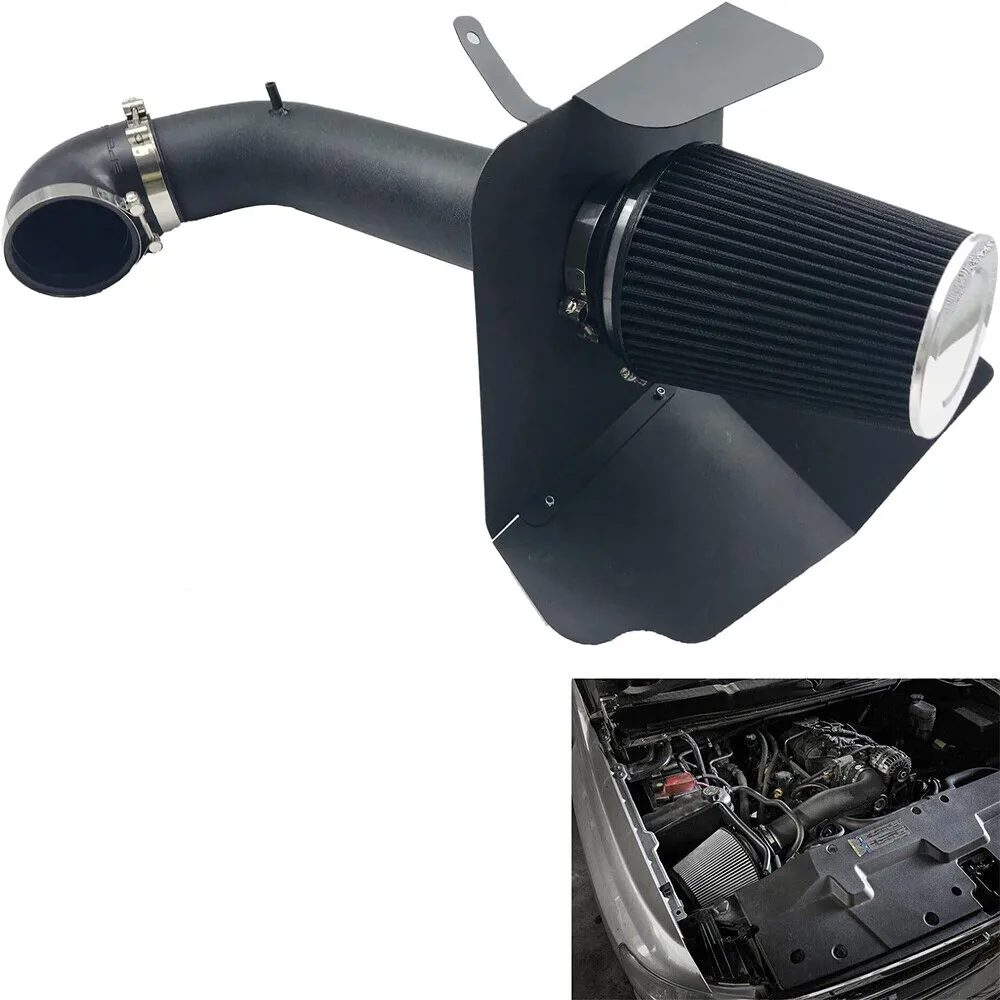 09-13年式シボレー/GMC 1500 V8 4.8L/5.3L/6.0L、2009-2014年式キャデラック エスカレード 6.2L V8エンジン用 コールドエアインテークキット+ヒートシールド