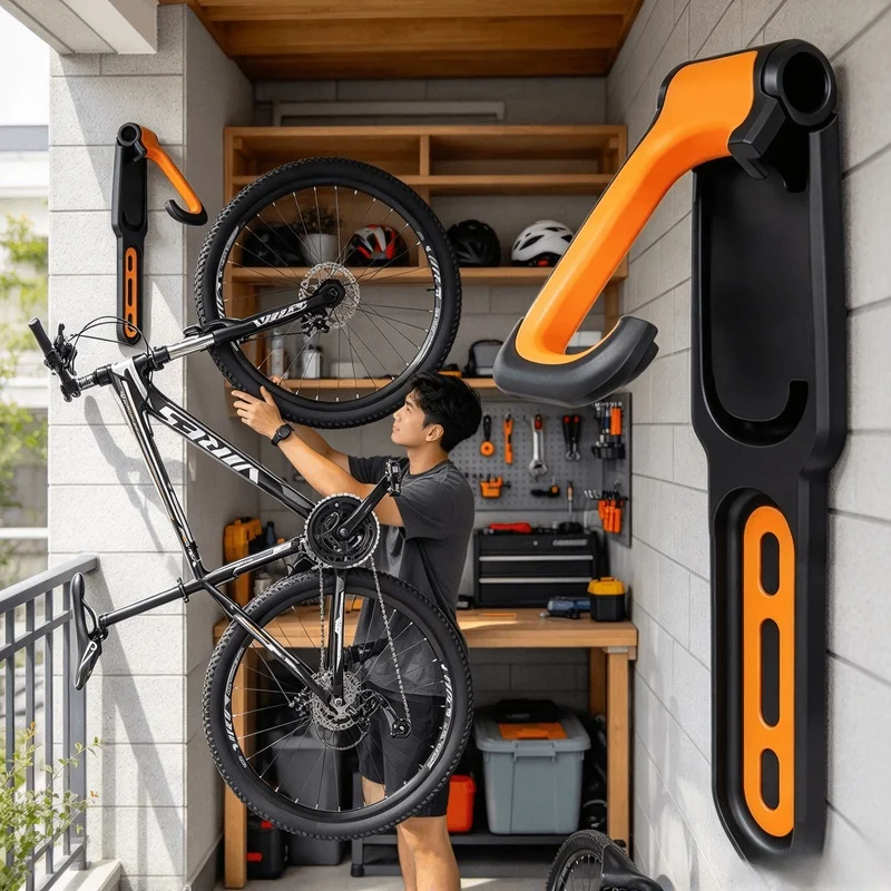 Wall Mount Bike Hanging Hook, MTB Road Bicycle Storage Rack, Indoor Bicycle Parking Holder