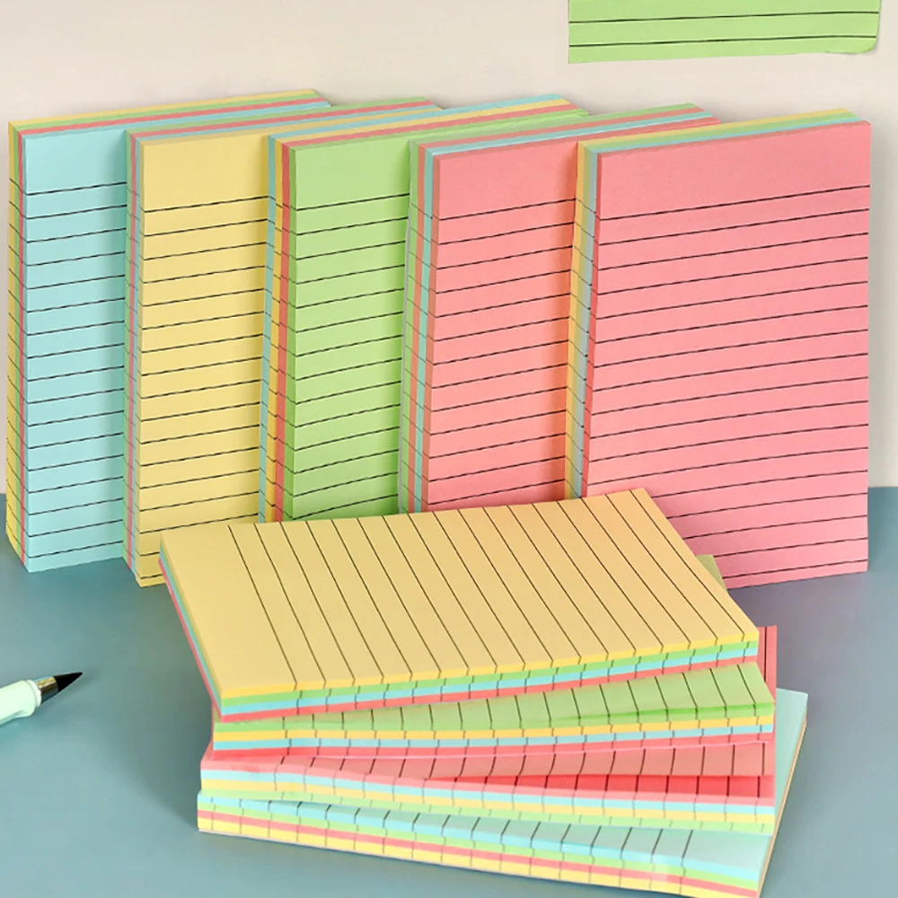 100 sheets Colorful sticky notes, simple and sticky, suitable for office and study notes and messages