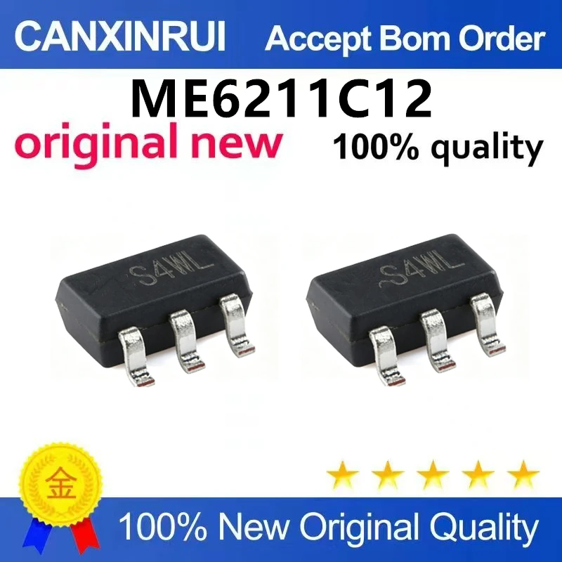 （5pcs-10pcs）Original genuine ME6211C12M5G-N SOT-23-5 1.2V high PSRR low noise LDO linear regulator