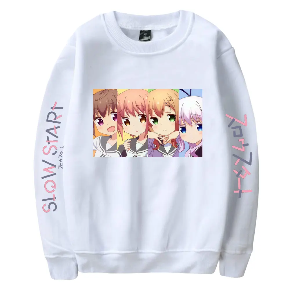 Anime Slow Start Sweatshirt Fashion Pullover Men Women Winter Crewneck Streetwear Long Sleeve Trucksuit Unique Clothes