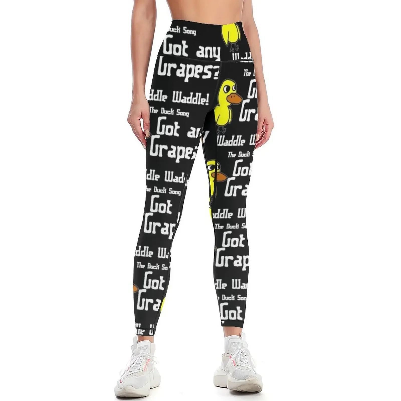 

Duck Song Funny Geek Nerd Leggings gym's sportswear workout shorts Womens Leggings