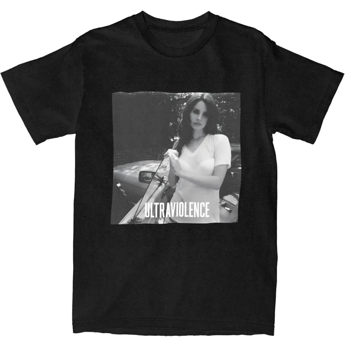 Lana Del Rey T-Shirt Ultraviolence Music Poster Trendy Cool T Shirts Short Sleeve Awesome Tshirt 100% Cotton Round Neck Top Tees