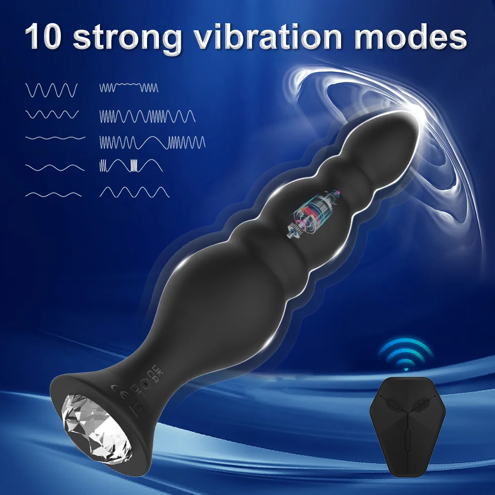 4 Sizes Anal Plug Vibrator Wireless Remote Control Massager Anal Prostate Stimulator Adult Male Female Sex Toy