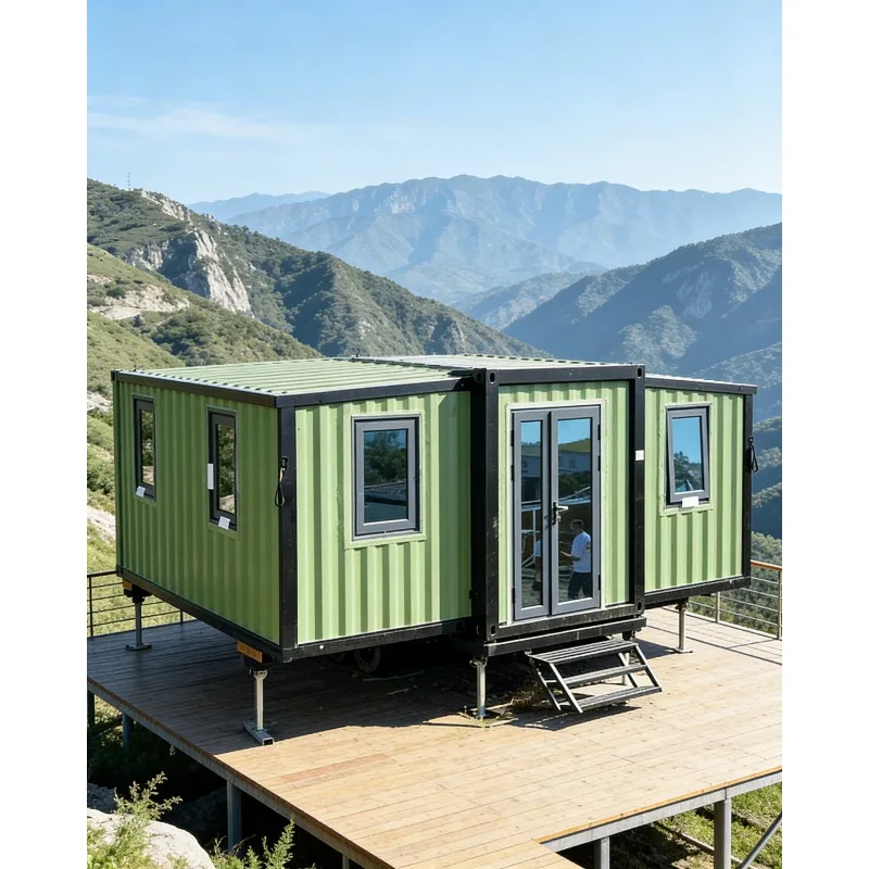 Luxury 40ft Expandable Container House 2-4 Bedroom Prefab Villa Foldable Mobile Home Waterproof Quick Build Steel Structure Hote