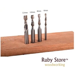 SET of 4PCS, 6,8,10,12mm, Upcut Spiral Router Bit, 1/2 and 1/4 Shank