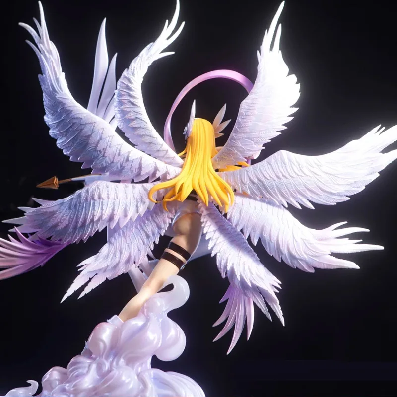 NEW 29cm Digimon Adventure Anime Figure Angewomon Yagami Hikari Childhood Goddess Exquisite Desktop Ornaments view 4