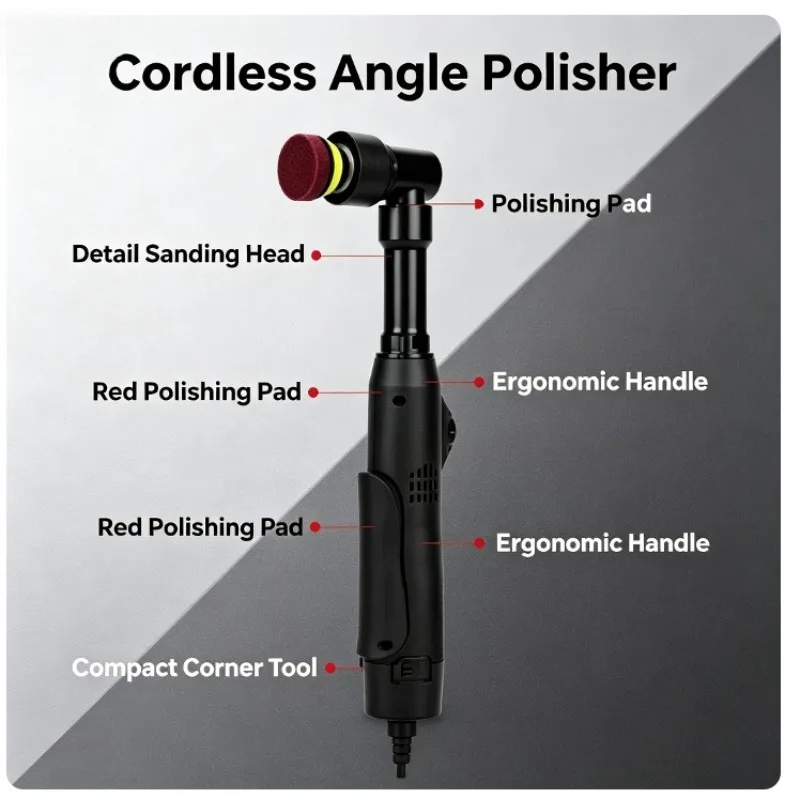 Cordless Detail Polisher Sander Lithium Battery Car Buffer Polishing Machine For Waxing Scratch Removal Detailing High Quality