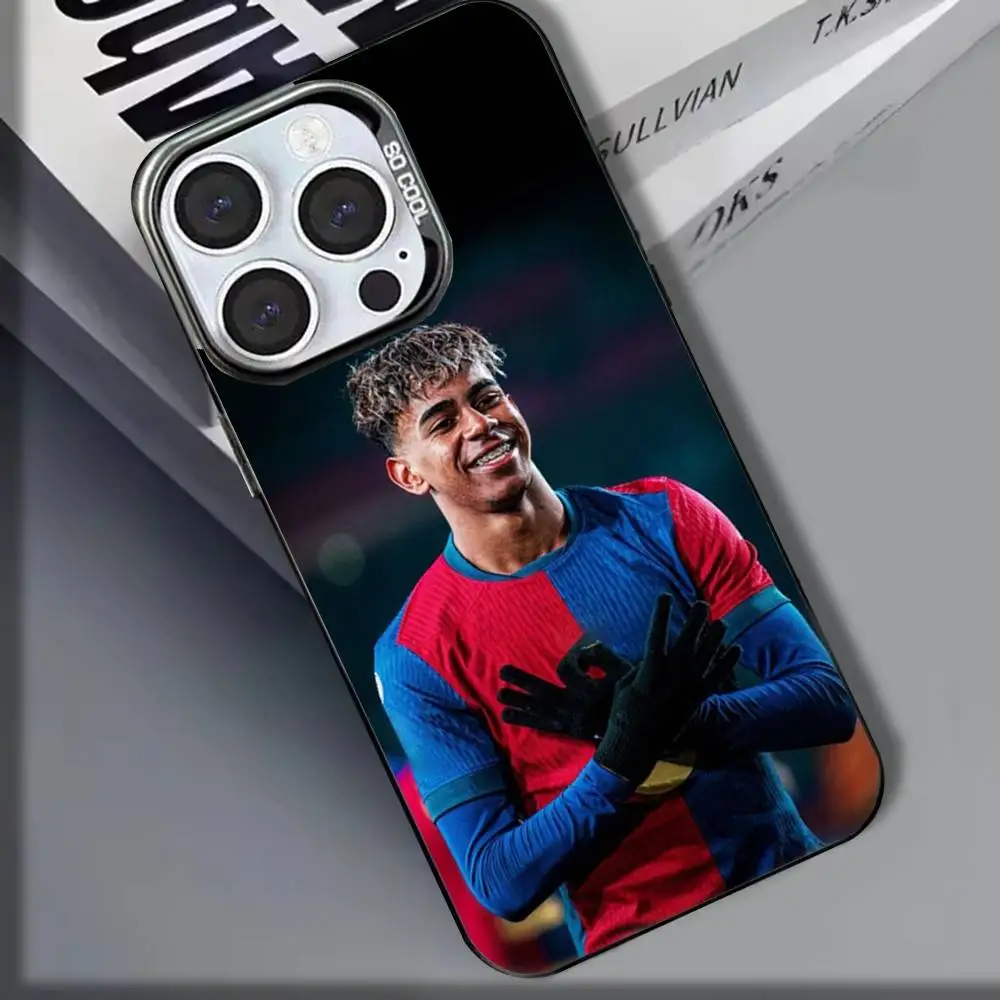 Casing HP L-Lamine Yamals No 10 untuk iPhone 16,15,14,13,12,11,8,7,Pro,Max,Plus,Mini,XS,SE, Anti Benturan, Matte