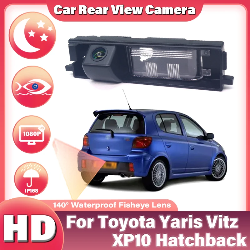 Night Vision Rear View Camera Reversing Camera Car Back UP Camera HD CCD 140° Wide Angle For Toyota Yaris Vitz XP10 Hatchback