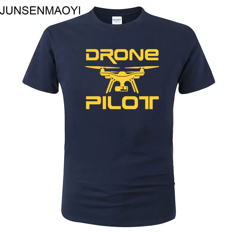 2022 New DRONE PILOTUAV Funny Printed T Shirt Summer Casual Cotton Short Sleeve O-Neck Men Clothing Brand Tee Plus Size XS-XXXL