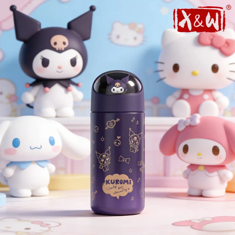 X&W 350ML Sanrio Cartoon Insulated Cup Mini Portable 316 Hidden Doll Stainless Steel Outdoor Cup Portable Outdoor Water Cup