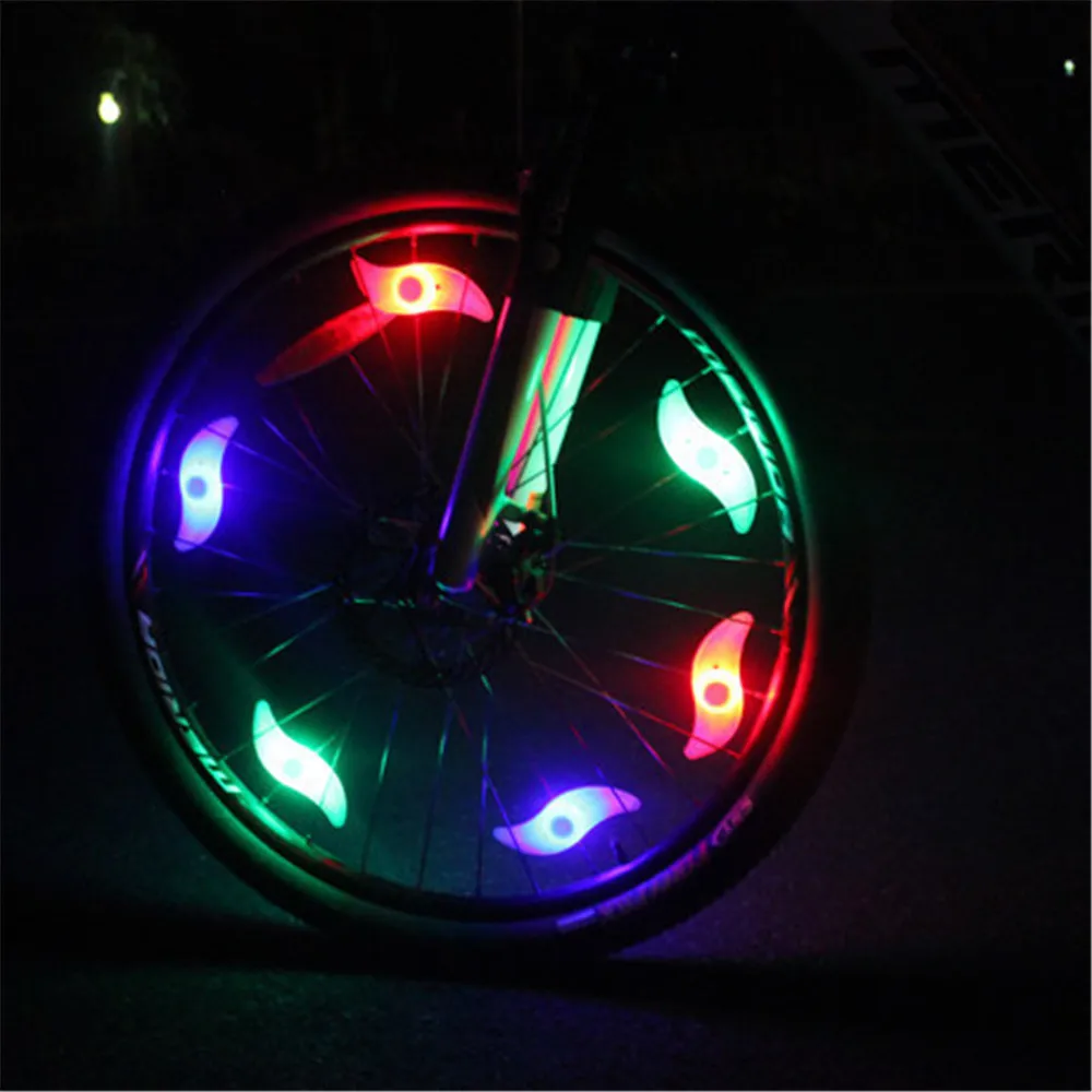 Plastic Bike Wheel Spoke Light Waterproof MTB Balance Bicycle LED Tyre Tire Flash Lights Colorful Warning Lamp Bike Accessories