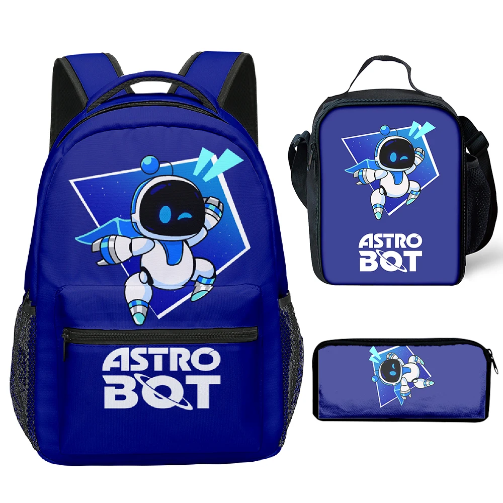 Tas sekolah siswa gambar 3D, tas pensil, tas makan siang selempang, tas ransel Laptop, tas sekolah pelajar, motif 3D, lucu, Trendi, untuk anak muda,