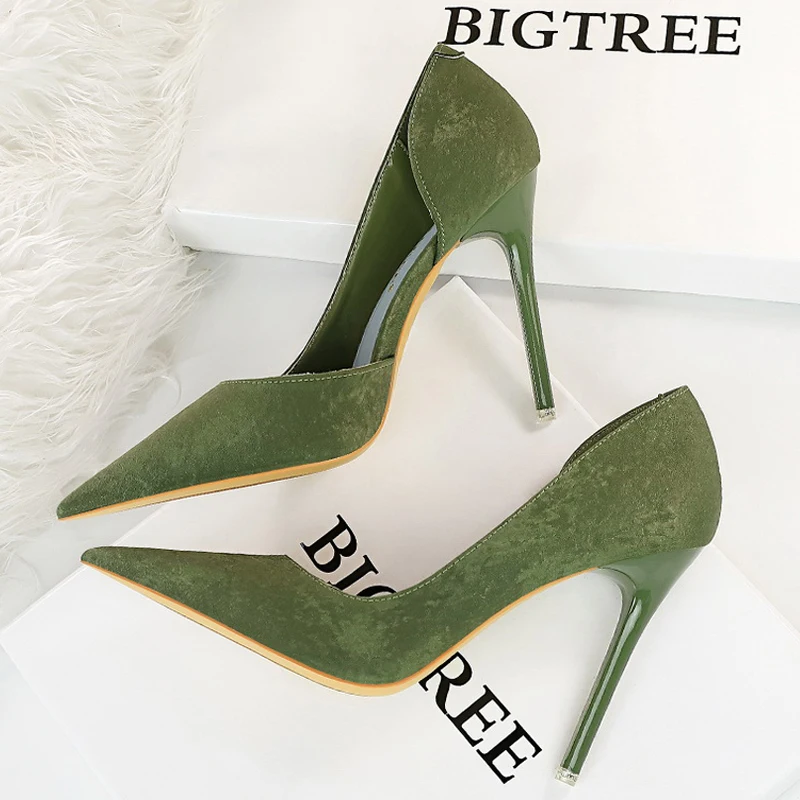 BIGTREE Shoes 2024 New Designer Woman Pumps Pointed Toe Sexy High Heels Party Shoes Fashion Office Shoes Stiletto Heels 10.5 Cm