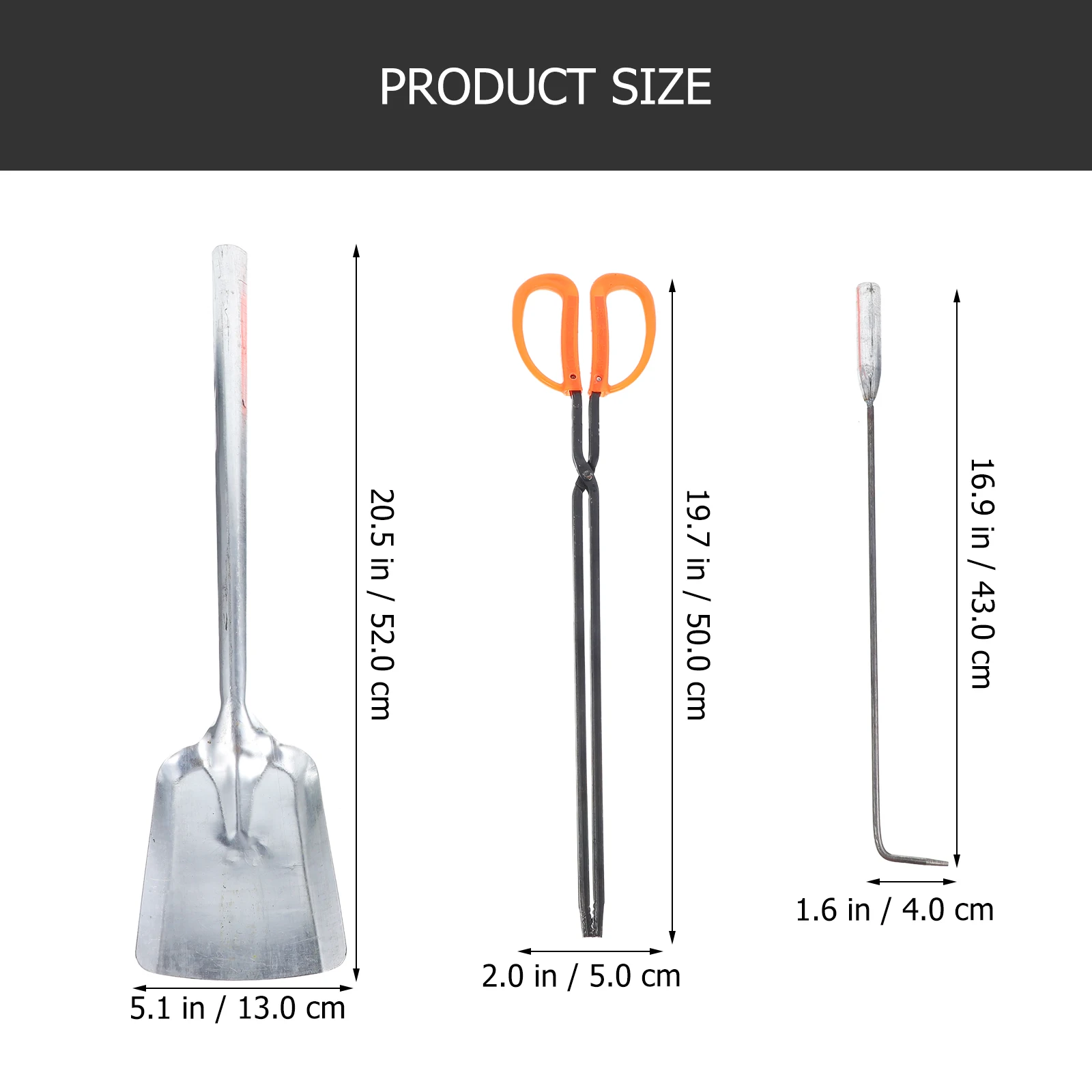 

Iron Fireplace Tools Set Coal Heavy Duty Tool Pit For Home Bbq Garden Use Long Handle Ash Shovel Kitchen Stove Shovel