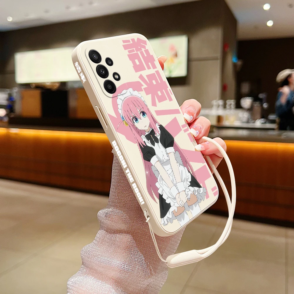 Comics BOCCHI THE ROCK! Phone Case For Xiaomi Redmi Note 12 11 10 10S 9T 9 8 7 Pro Plus 10C 9A 9C 9T 4G 5G Cover With Hand Strap