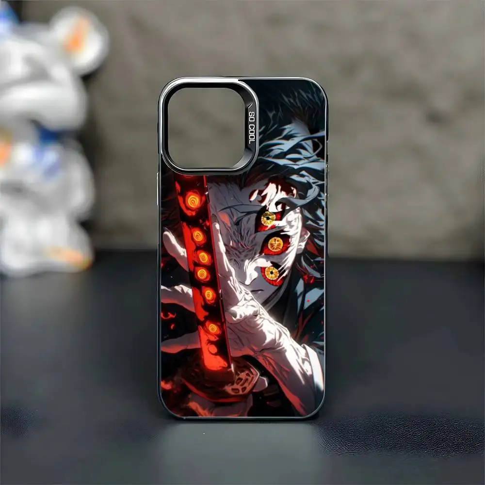 Capa de telefone Douma-DemonS-Slayer para iPhone17,16,15,14,13,12,11 Plus,Pro Max Capa preta fosca à prova de choque
