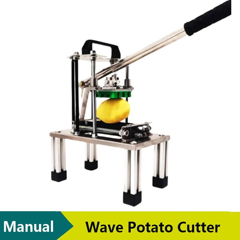Small Portable Wave Potato Cutting Machine Professional Potato Cutter Potato Cutter Potato Strip Machine Potato Wave Chip Maker