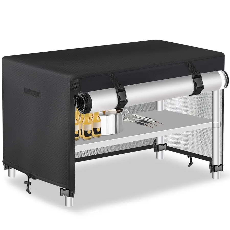 

Outdoor Prep Table Cover Waterproof Stainless Steel Metal Table Cover 60 L x 24 W x 35 H