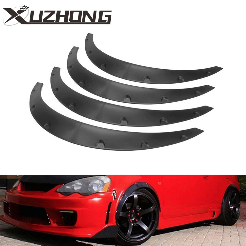 Universal 4pcs 78/84cm Car Fender Flares Arch Wing Extender Arch Brow Car Wheel Lip Body Kit Protective Cover Trim Mudguards