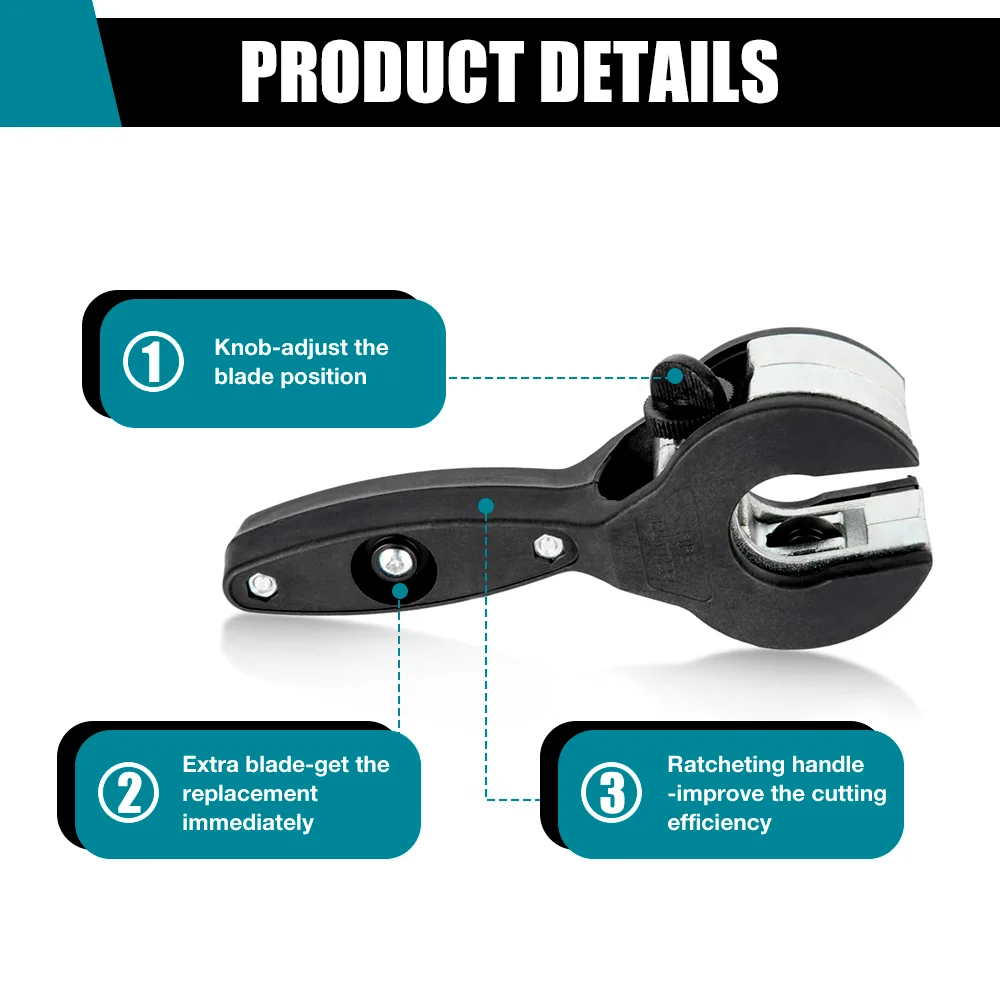 6-29mm Ratchet Pipe Cutter,Home Multi-purpose Cutting Tool,1/4---1-1/8" Copper Pipe Cutter,Aluminum Pipe Cutter, PVC Pipe Cutter