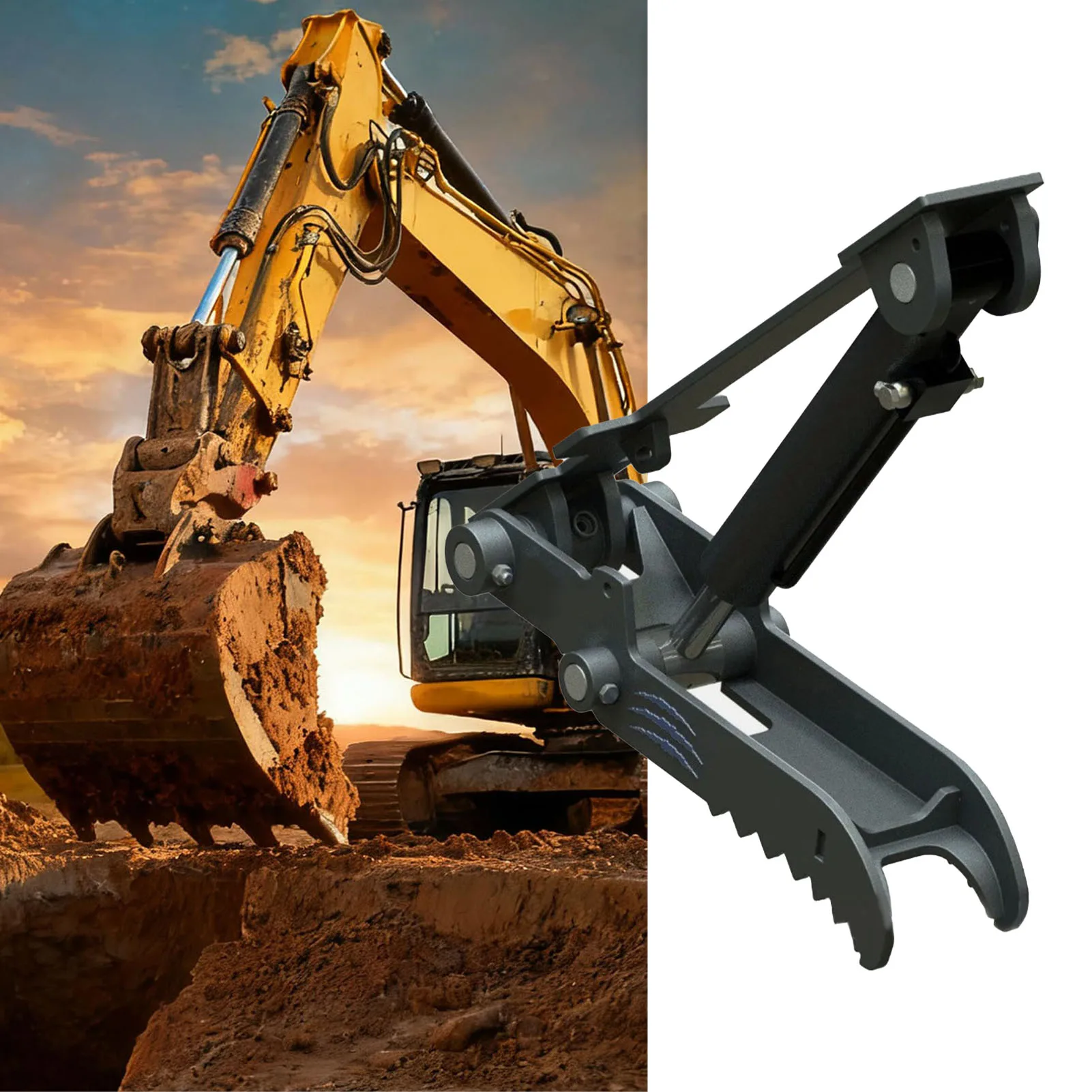 Mini Excavator Hydraulic Thumb Clip Upper Mount Cylinder Heavy Duty Hydraulic Thumb Clamp for Efficient Material Handling