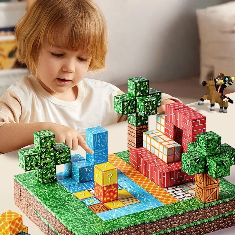 500 個 DIY 磁気ビルディングブロックミニ世界磁気世界子供 DIY モデルビルディングブロックパズルブロック子供のおもちゃ
