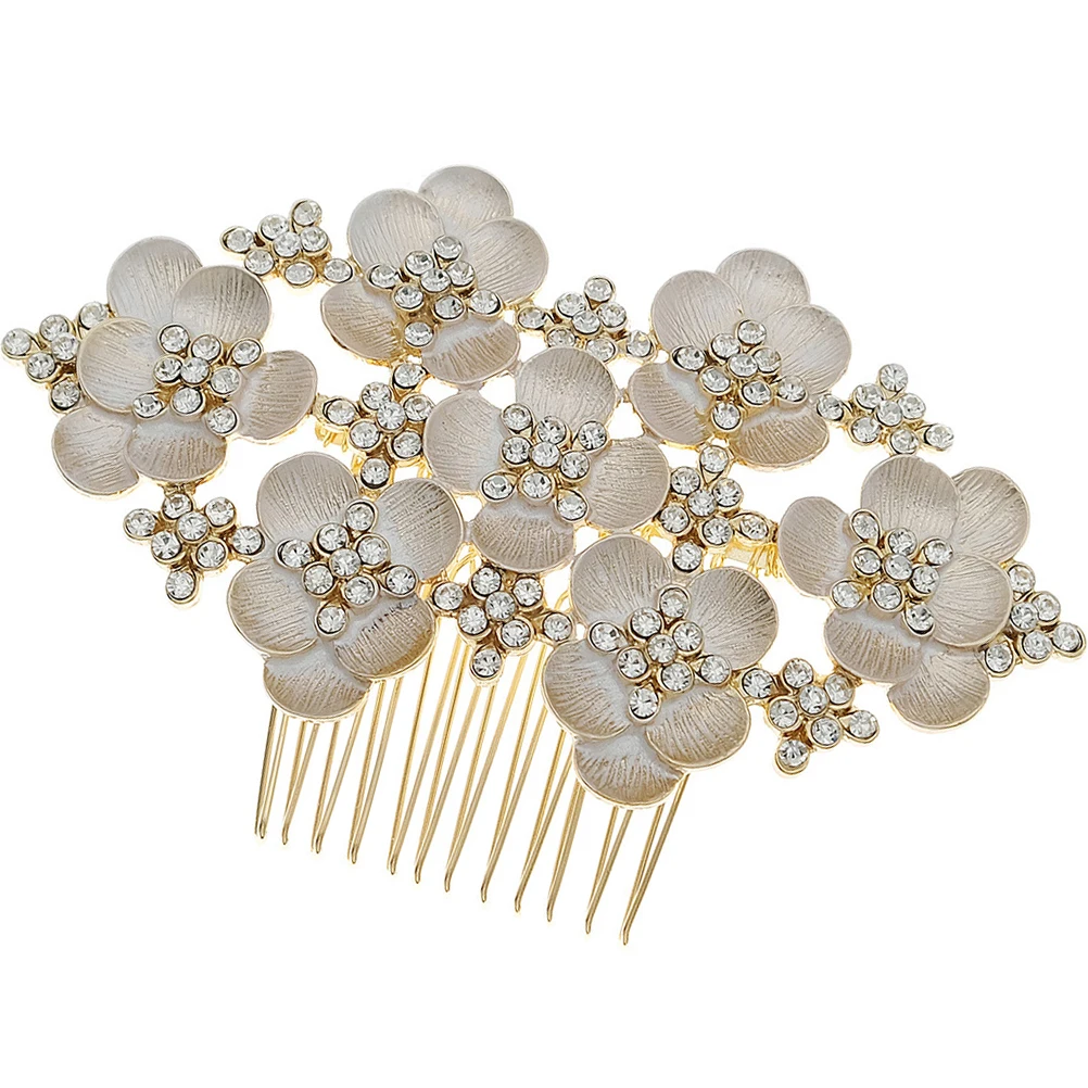 

Retro Comb Bridal Wedding Piece Rhinestone Metal Hair Accessories For Women Elegant Hair Comb Party Prom Gift Brides Bridesmaids