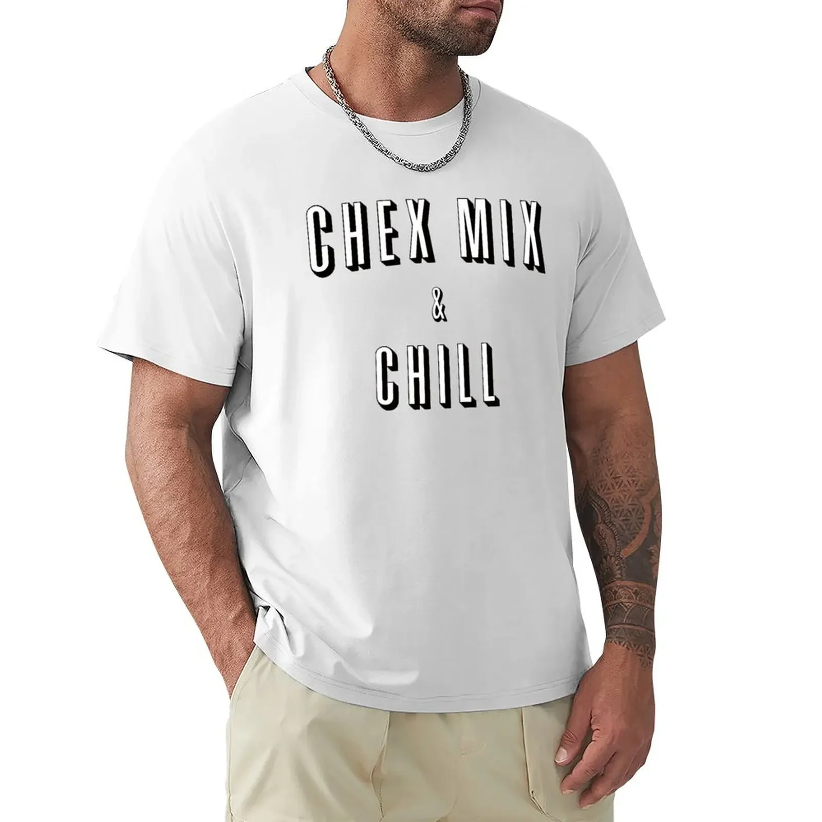 Chex Mix and chill [Roufxis-Rb] T-shirt blacks customizeds plain mens cotton t shirts