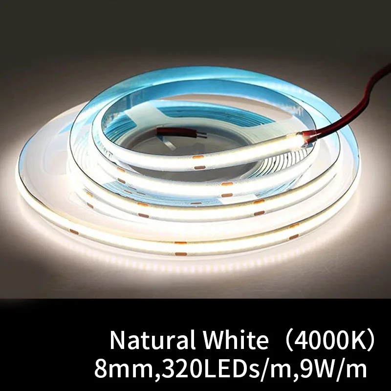 teopek 5 m COB RGB CCT RGBW warme natürliche kühle weiße LED-Streifen DC12V/24 V flexible hohe helle dotless bunte LED-Band-Lichtleiste RA90 4