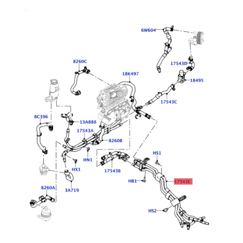 

LR144560 Battery cooling tube Di sc ov er y of Di vi ne Jo ur ne y/Ne w Au ro ra