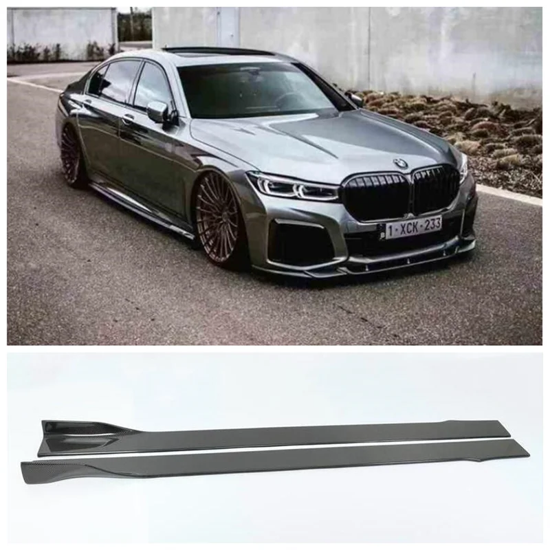 

For BMW 7 Series G11 G12 G13 2019-2022 High Quality 2Pcs/1Set Carbon Fiber Side Skirts Splitter Protector Cover Side Skirt