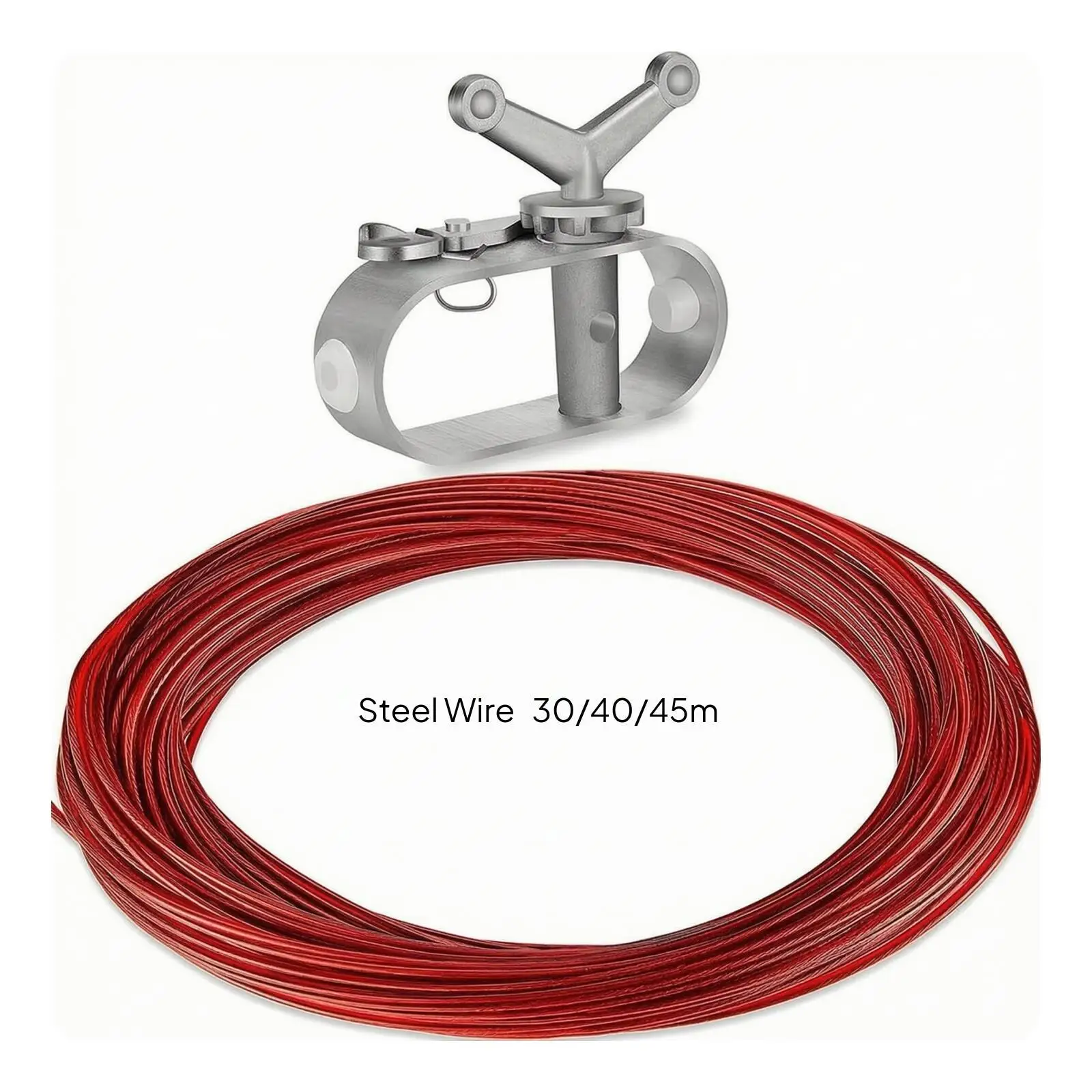 Pool Tarp Winch Cable Manual Winder for Above Ground Swimming Pool Winter Cover Securing Steel Crank Handle