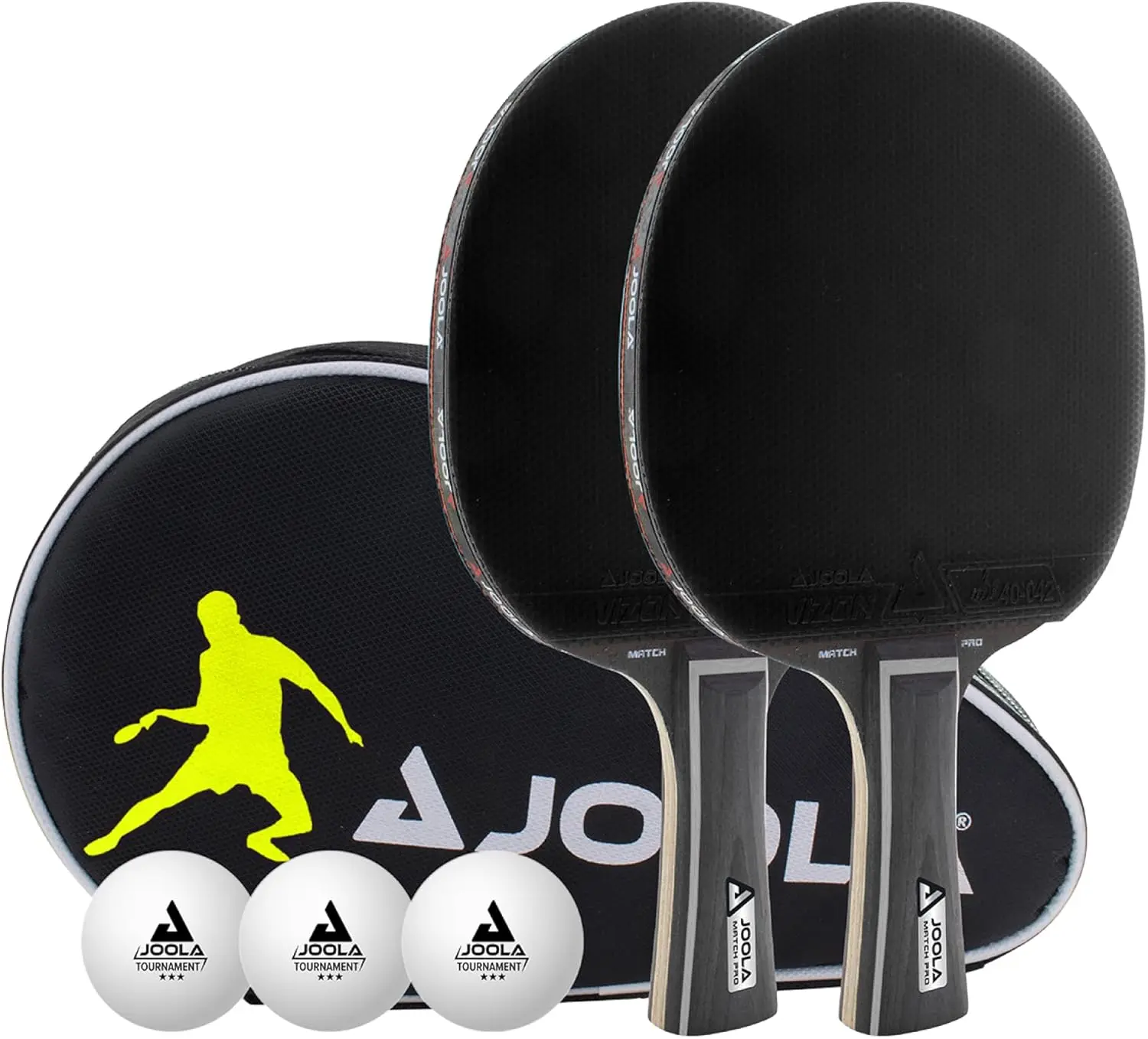

Профессиональный набор для настольного тенниса: 2 ракетки, 3 турнирных мяча и защитный чехол