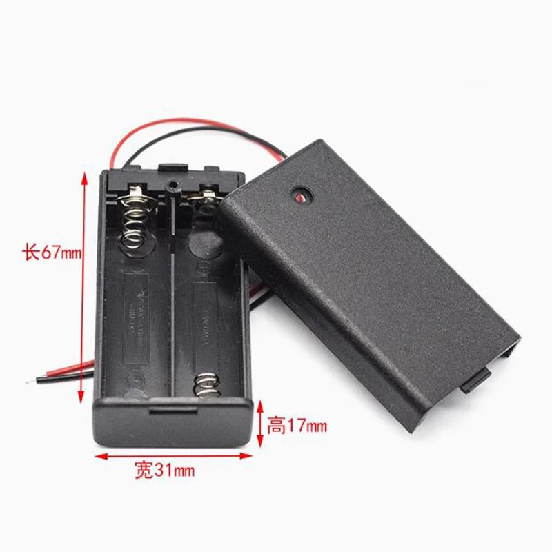 Battery box AA/No.5 battery holder with cover 14500 battery compartment 1/2/3/4/6/8 welding-free series diy battery slot