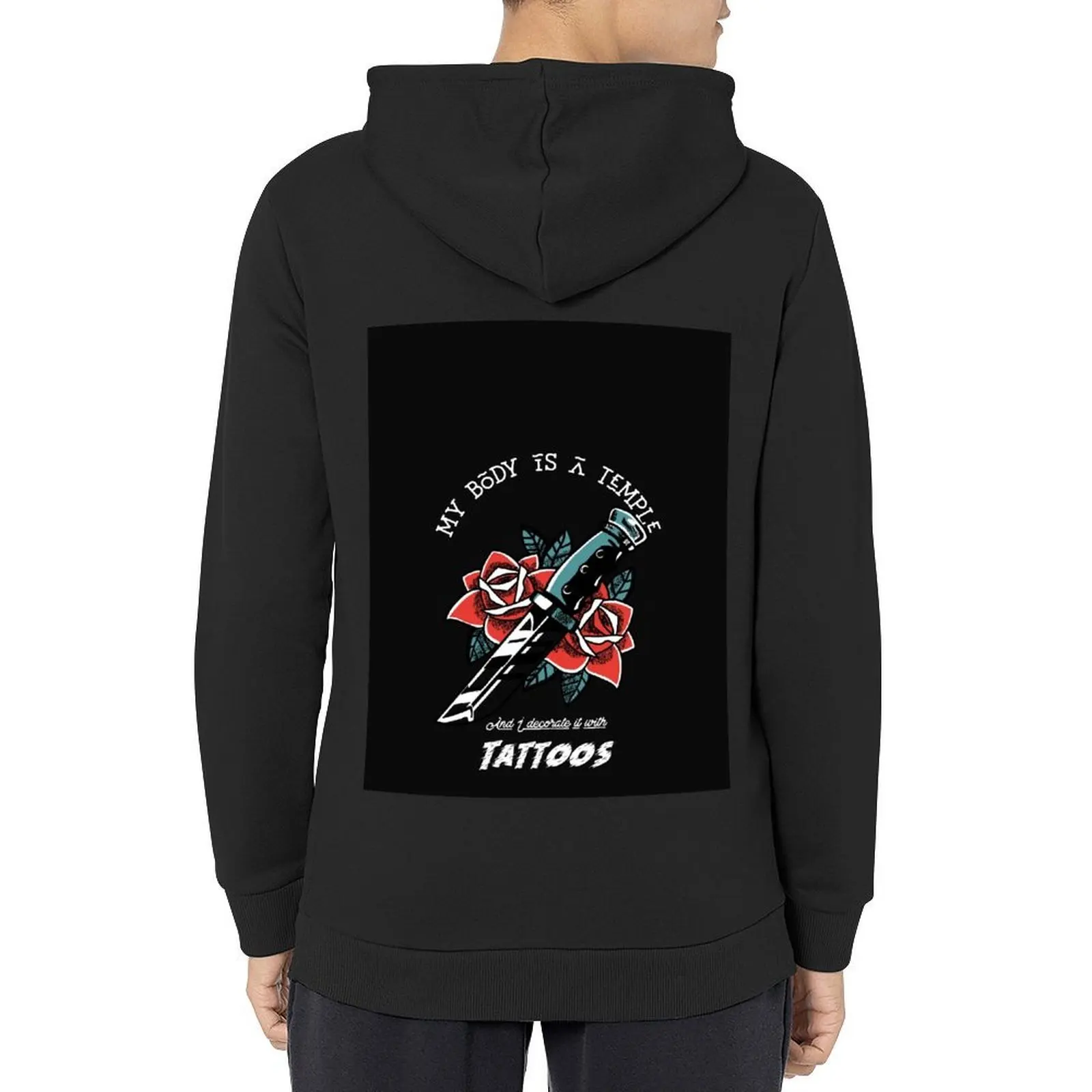 

My body is a temple, tattoos are my decoration Exmormon Hoodie men clothes men wear men's clothing japanese hoodie