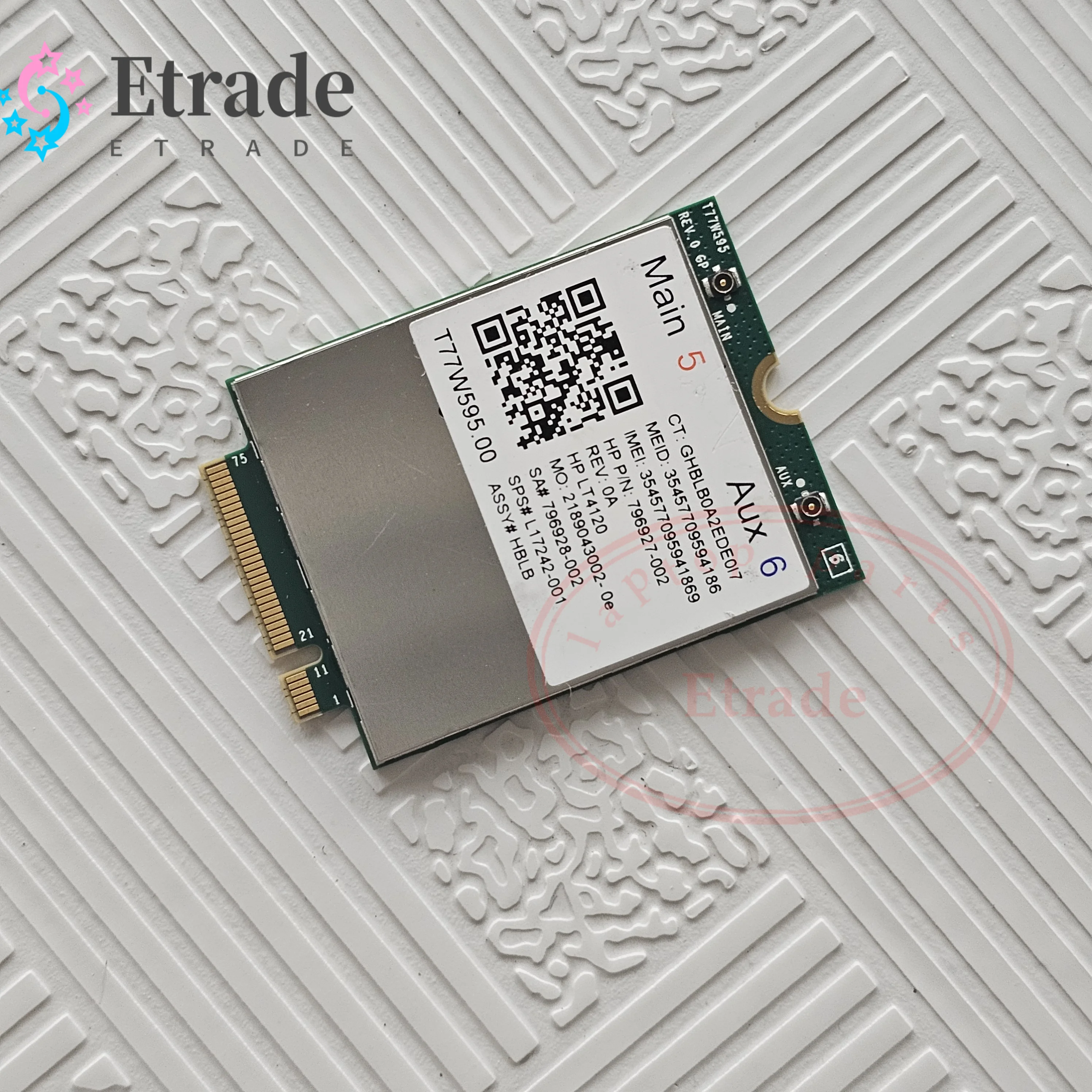 For Foxconn T77W595 HP LT4120 796928-001 4G WWAN CARD M.2 150Mbps LTE Module For HP Elite x2 840 850 G3 640 650 645 G2