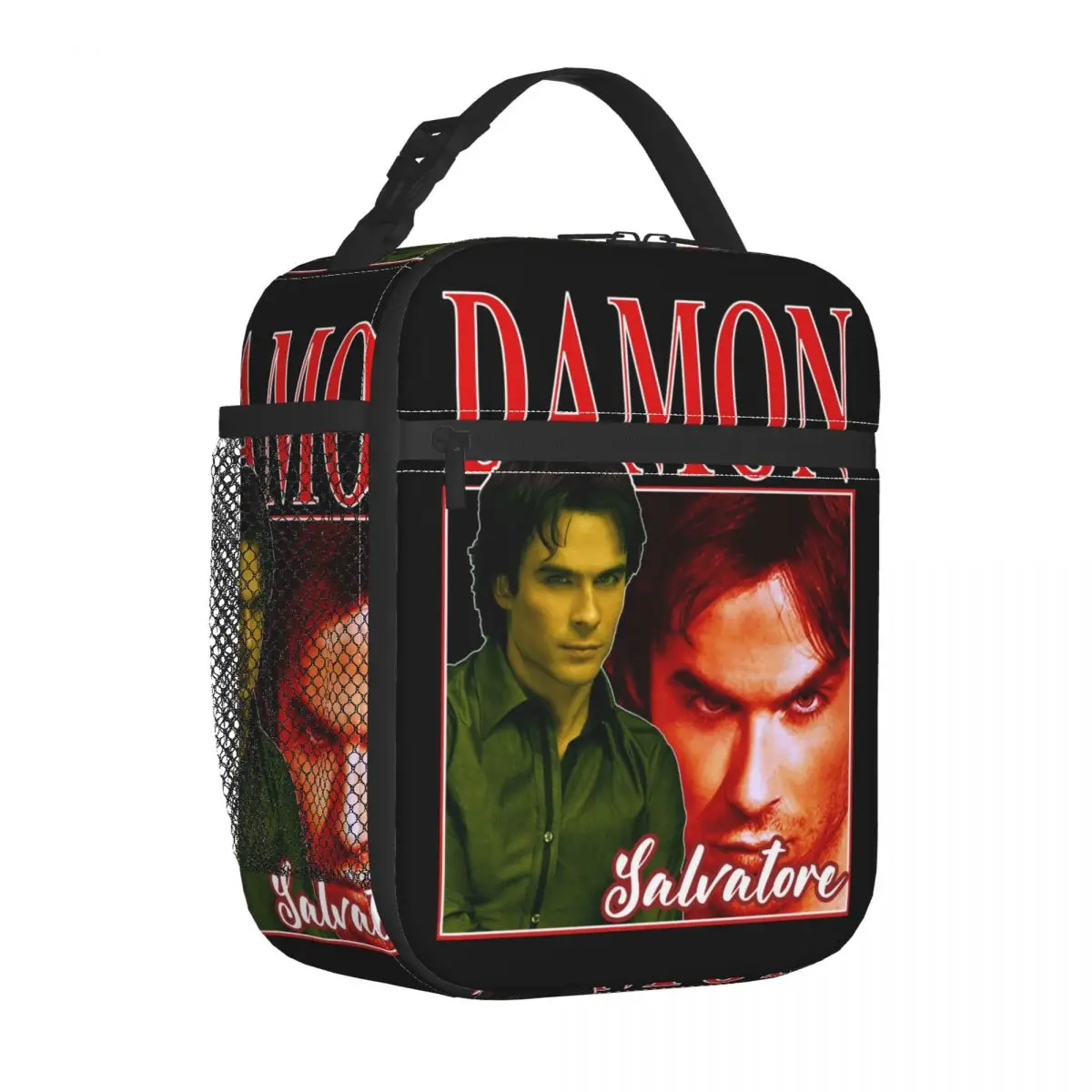 Damon Salvatore Insulated Lunch Bag Thermal Lunch Container The Vampire Diaries Ian Somerhalder Tote Lunch Box Food Storage Bags