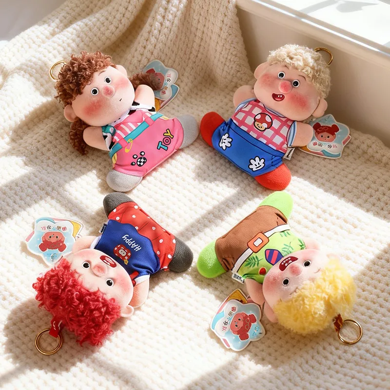 20/25cm Funny DIY Explosion Curly Hairstyle Cute Big Nose Doll Plush Toy Soft Stuffed Anime Figure Toys Gifts Backpack Pendant