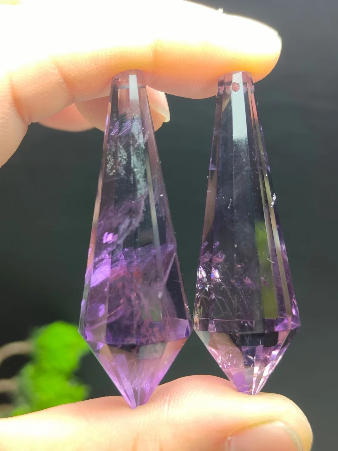 High Quality Natural Amethysts Pendulum For Dowsing Natural Stone Pendant Healing Crystal Pendule Chakra Reiki Energy Pendulum